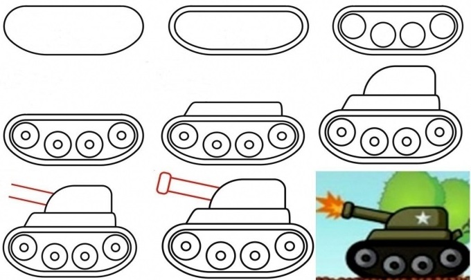 Порядок рисования танка