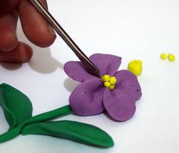 Как слепить цветы из пластилина