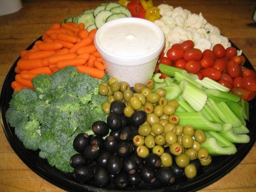 пример овощной тарелки