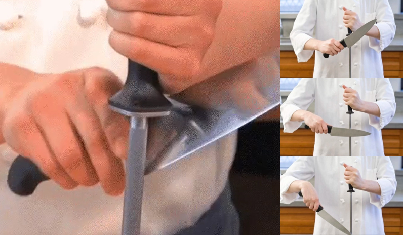 Использование мусата для доводки ножа