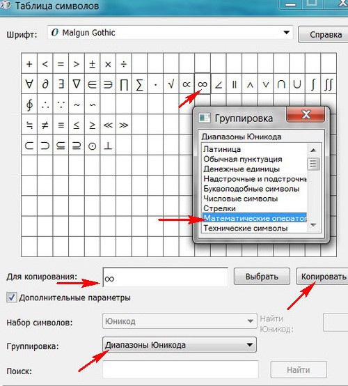 Как ввести символы, которых нет на клавиатуре