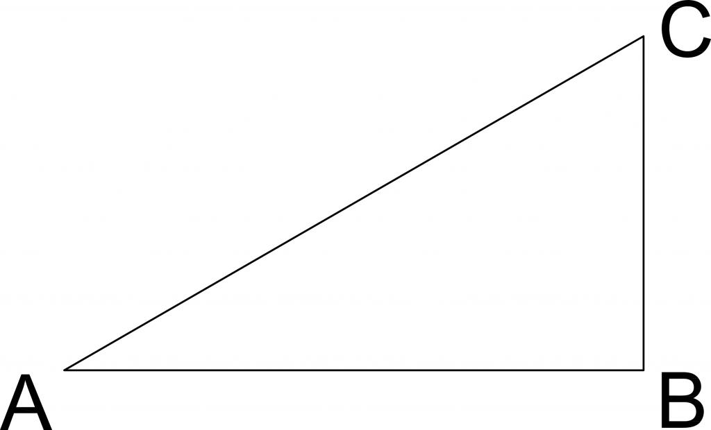 Прямоугольный треугольник BAC