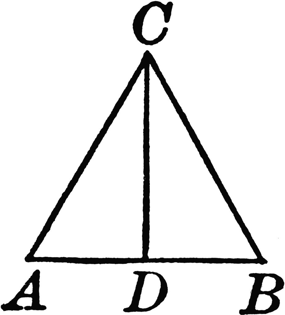 Треугольник ACB и высота CD