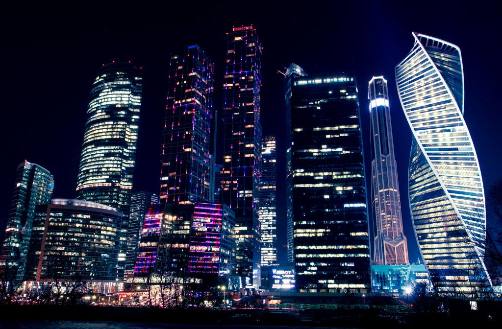 "Москва-Сити" - вид ночью