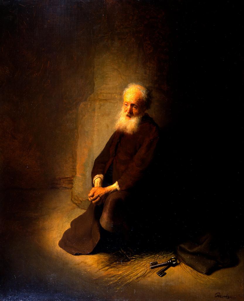 Рембрандт "Святой Петр в темнице"