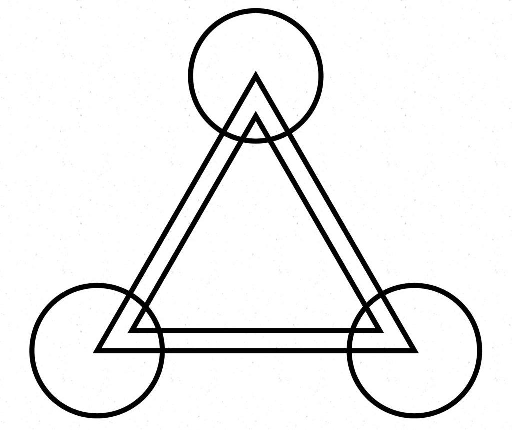 Треугольник с обведенными вершинами