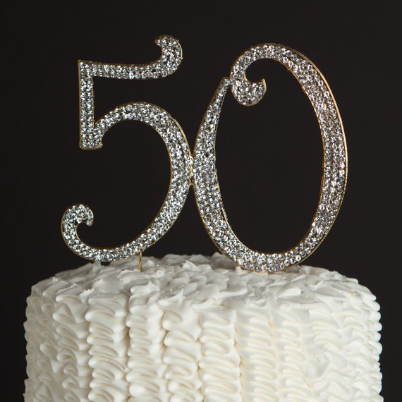 Цифра "50" на торте
