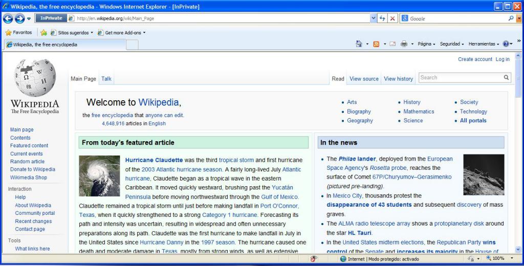 Как выглядит интерфейс Internet Explorer для Windows XP