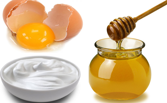 маска с медом и яйцом