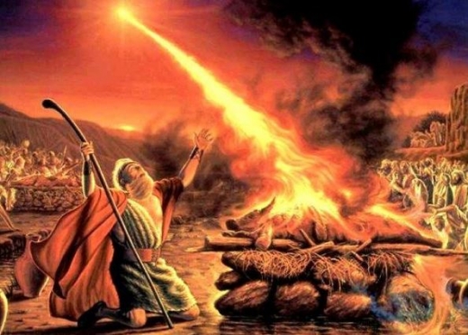 Господь принимает жертву Илии