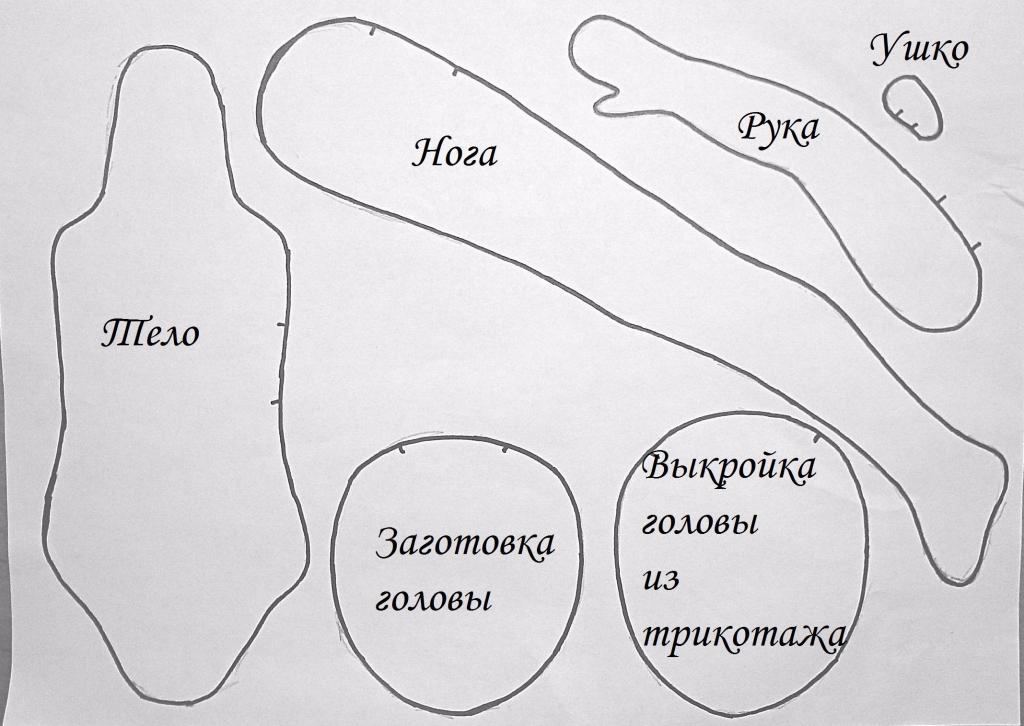 Выкройка куклы балерины