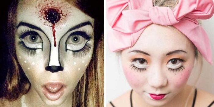 страшный макияж на хэллоуин фото 