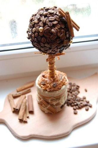 кофейная чашка из кофейных зерен 