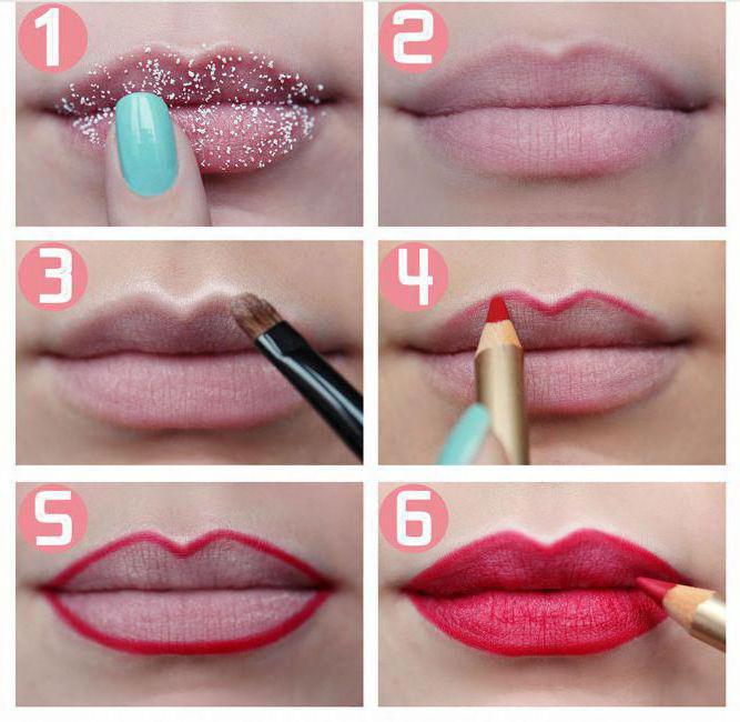 Как ровно накрасить губы