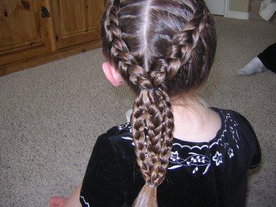 косички на длинные волосы детские