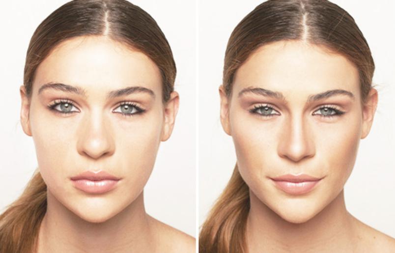 Изменение формы носа с помощью макияжа
