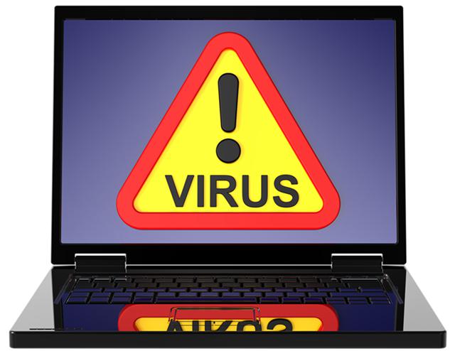 Предупреждающий знак вируса