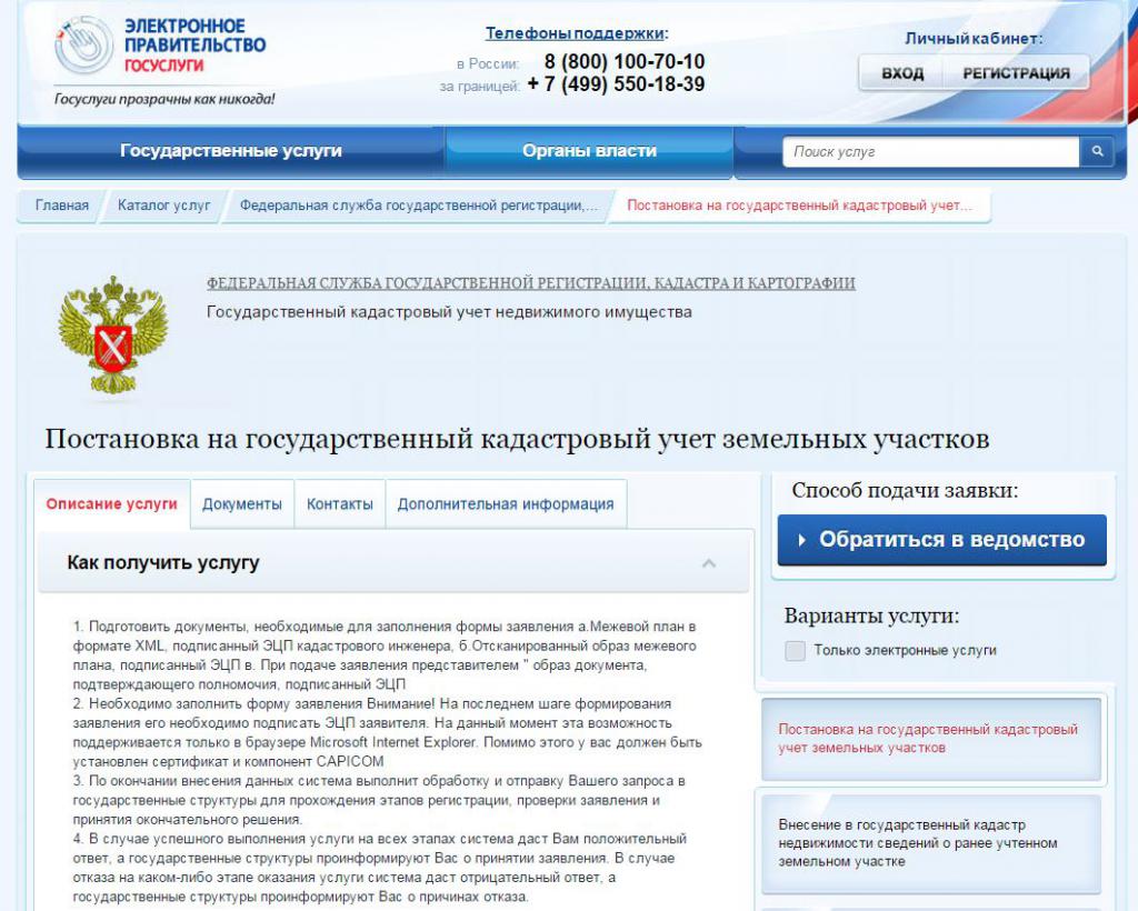 Сайт электронного правительства россии
