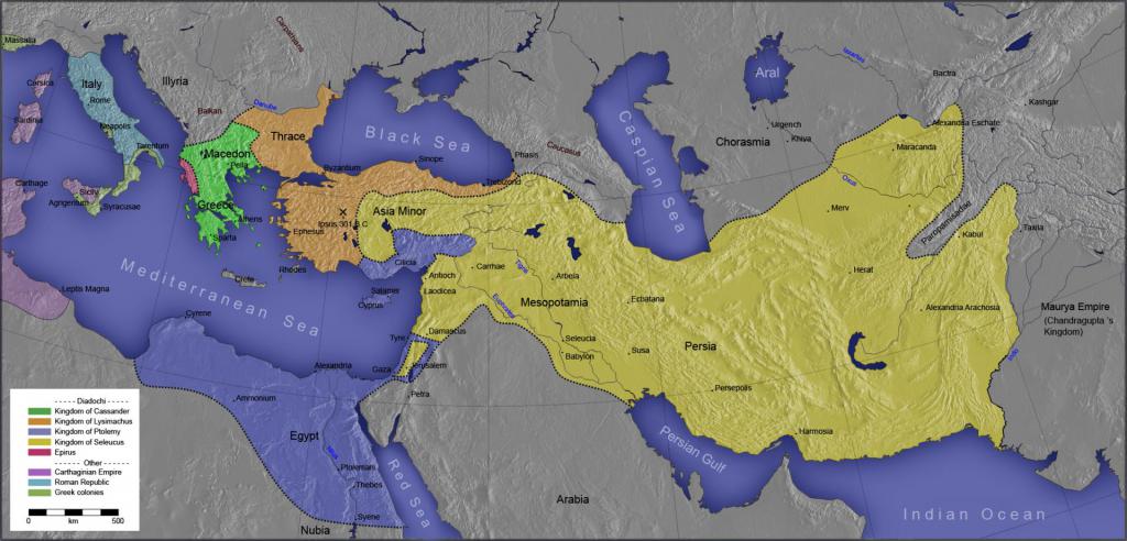 Карта государств диадохов