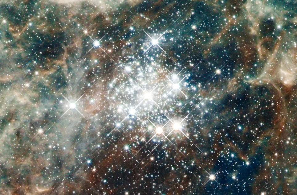 Звездное скопление в туманности Тарантул