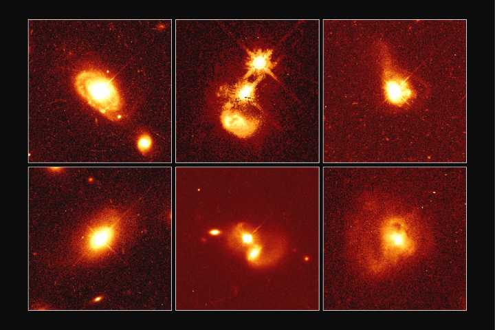 Далекие галактики, содержащие квазары