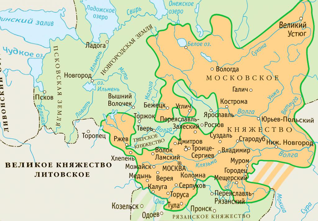 Московское княжество в границах 1462 года