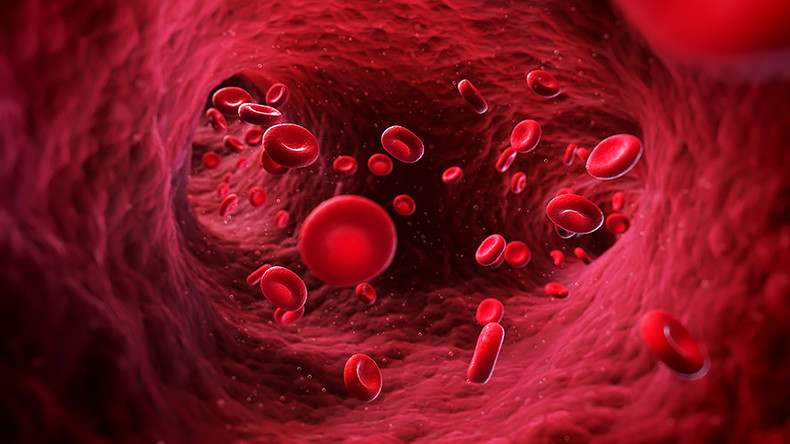 молекулы крови в артерии