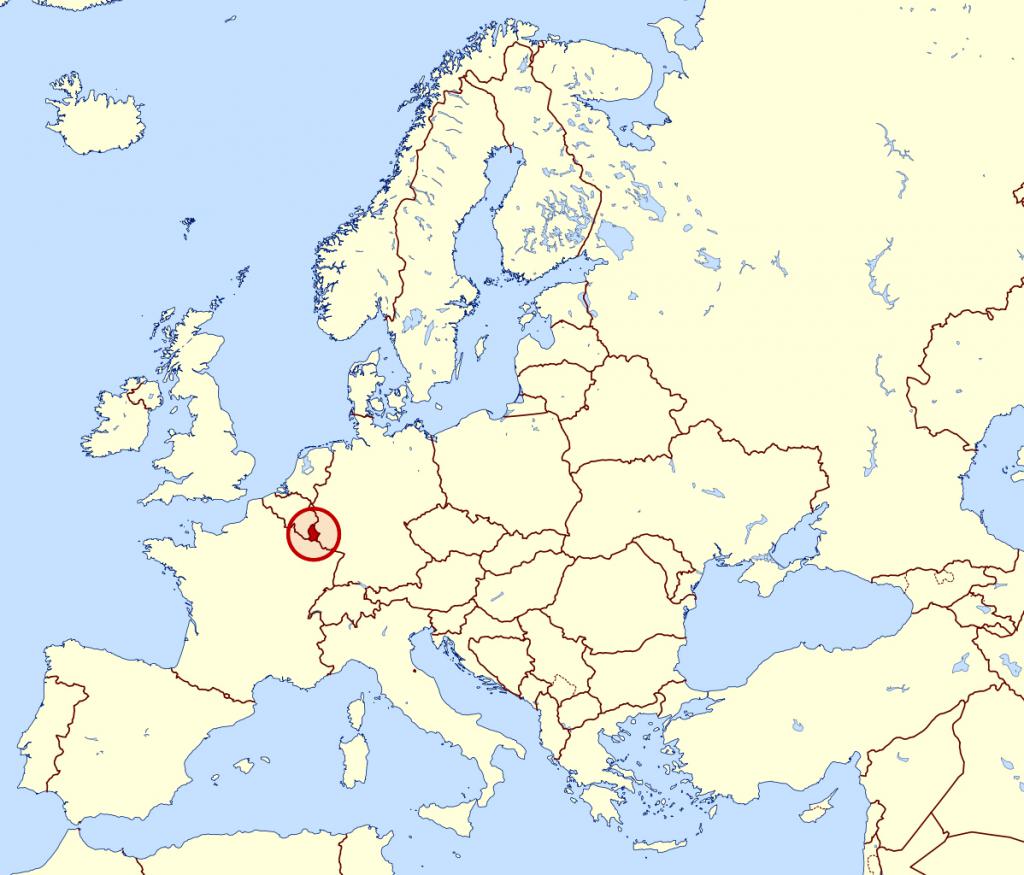 Люксембург на карте
