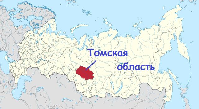 На карте России