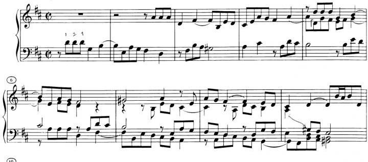 Пятая фуга Баха BWV 874
