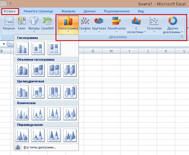 вставка диаграмм 1