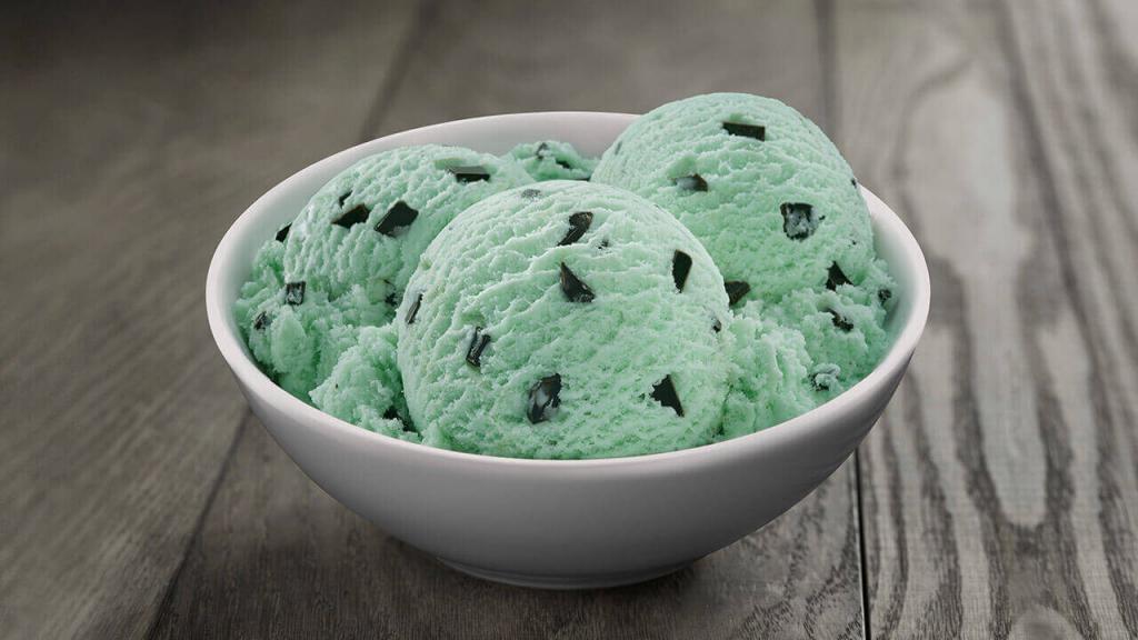 зеленое мороженое