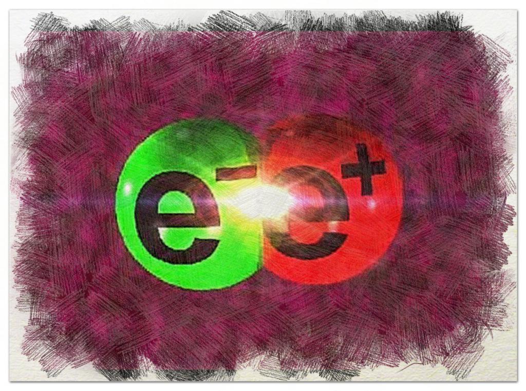 Изображение электрона и позитрона