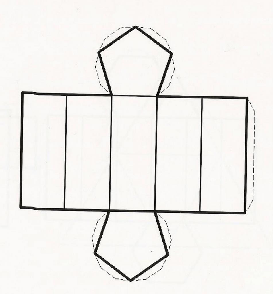 Развертка пятиугольной призмы