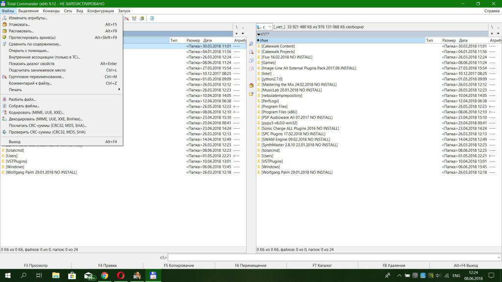 Интерфейс Total Commander 4