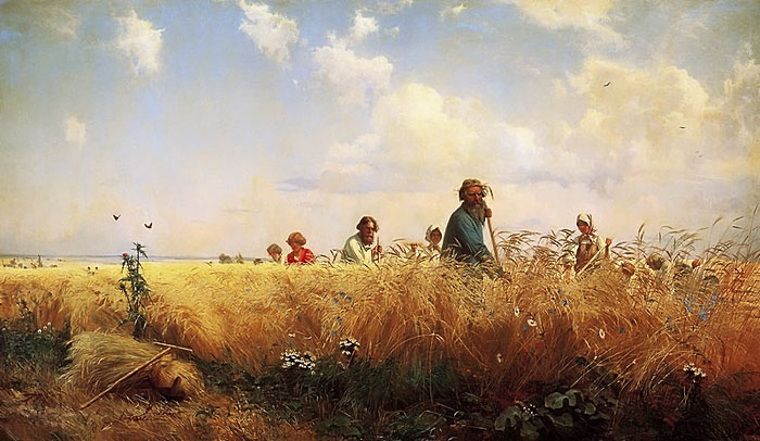 крестьяне в поле