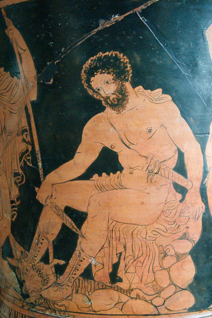 Изображение Одиссея на греческой амфоре