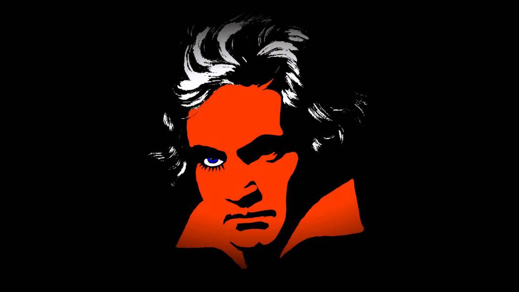 Арт с изображением Бетховена
