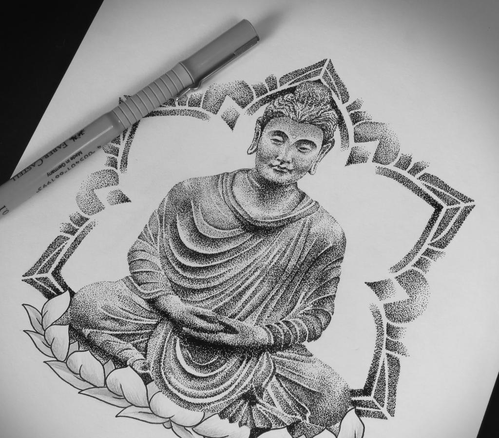 Тату Будда: история, значение и эскизы