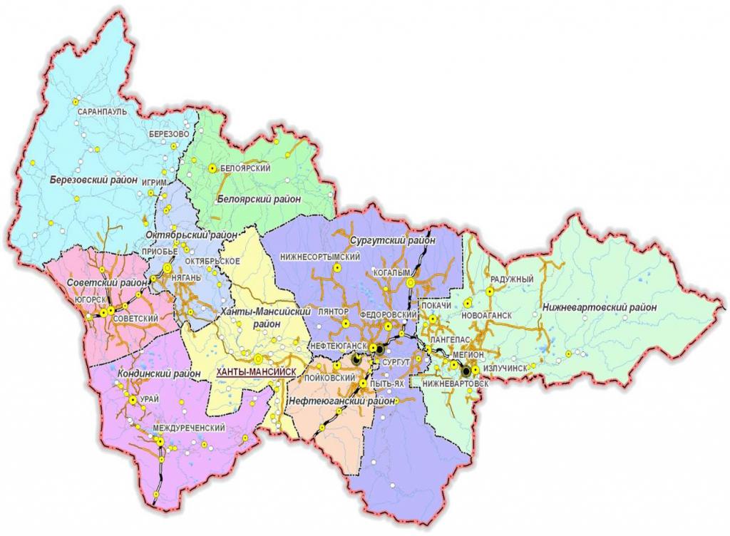 Карта хмао