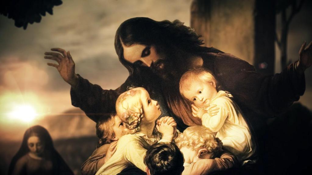 Карина "Иисус благословляет детей"