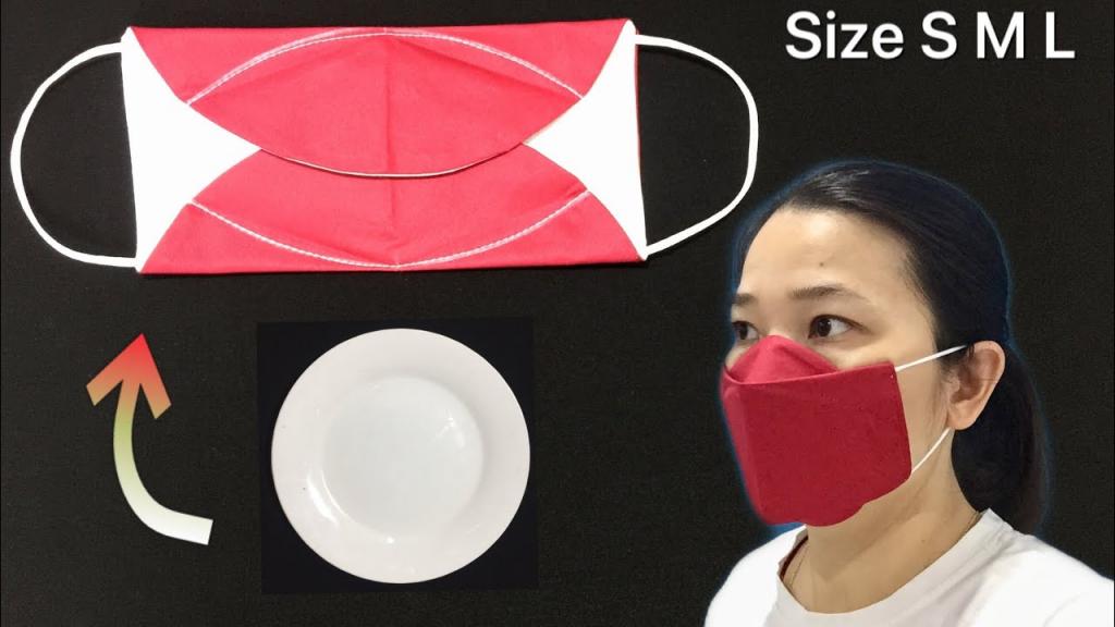 Чтобы очки не запотевали, можно сшить специальную маску: для построения выкройки нужна лишь обычная тарелка