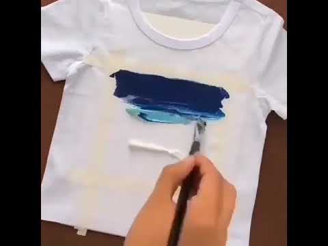 Чтобы разрисовать футболку, не нужно быть художником: простой способ нанесения пейзажа