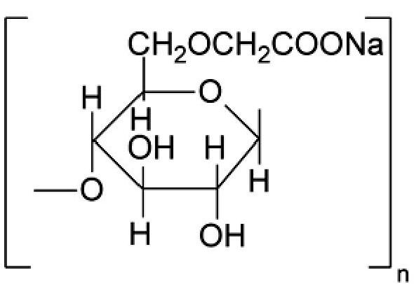 Натрий карбоксиметилцеллюлоза - структурная формула