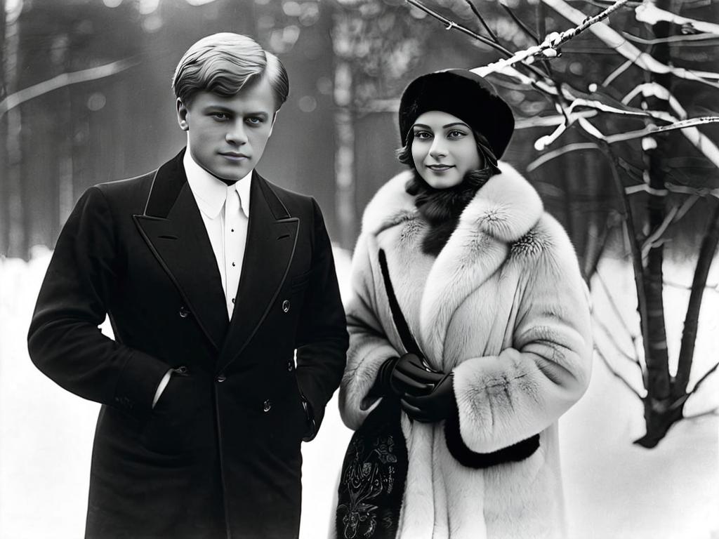 Сергей Есенин с последней женой Софьей Толстой в 1925 году
