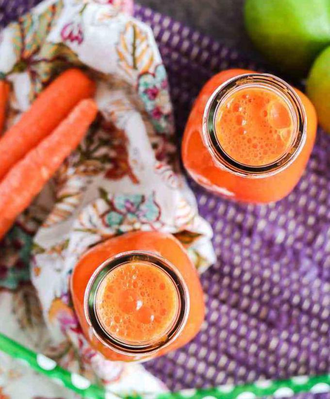 морковный сок и сливки