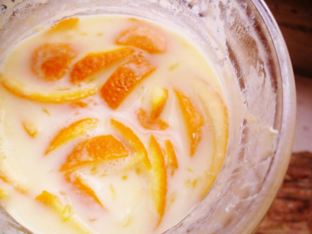 десерт из апельсина молока и риса