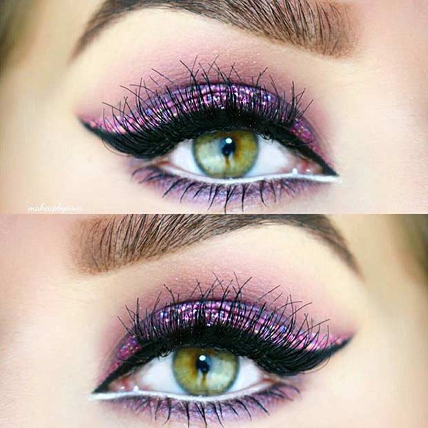 Фиолетовый цвет в макияже глаз thumbnail
