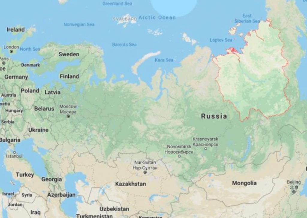 Siberia in Russia Map. Where is Yakutia. Siberia in World Map.