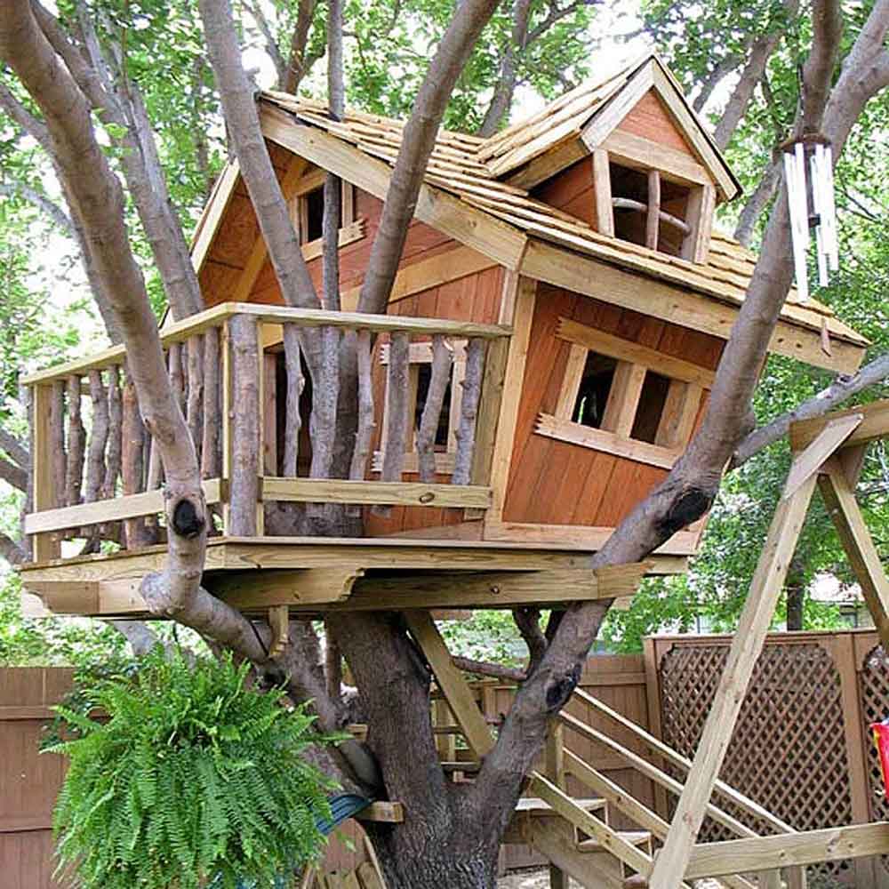детские домики на дереве
